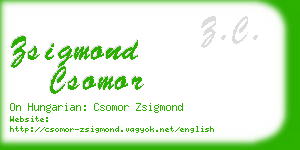 zsigmond csomor business card